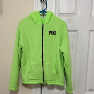 PINK Victoria's Secret Kids Neon Green Hoodie